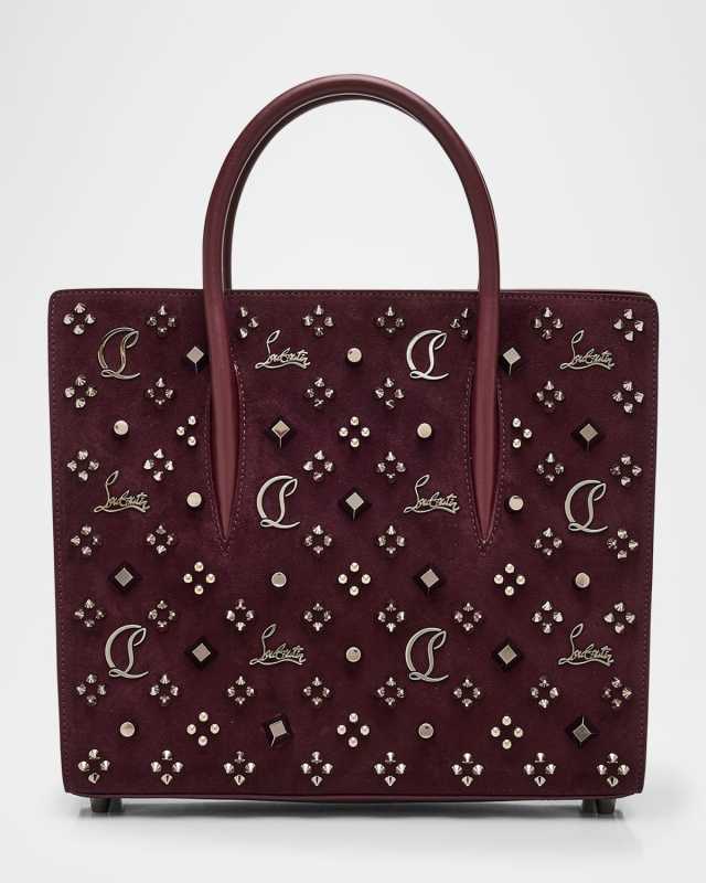 Paloma Medium Top-Handle Bag in Suede with Loubinthesky Spikes